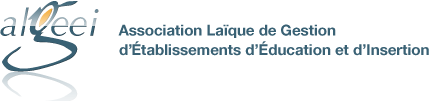 Association Laïque de Gestion d’Etablissements d’Education et d’Insertion logo